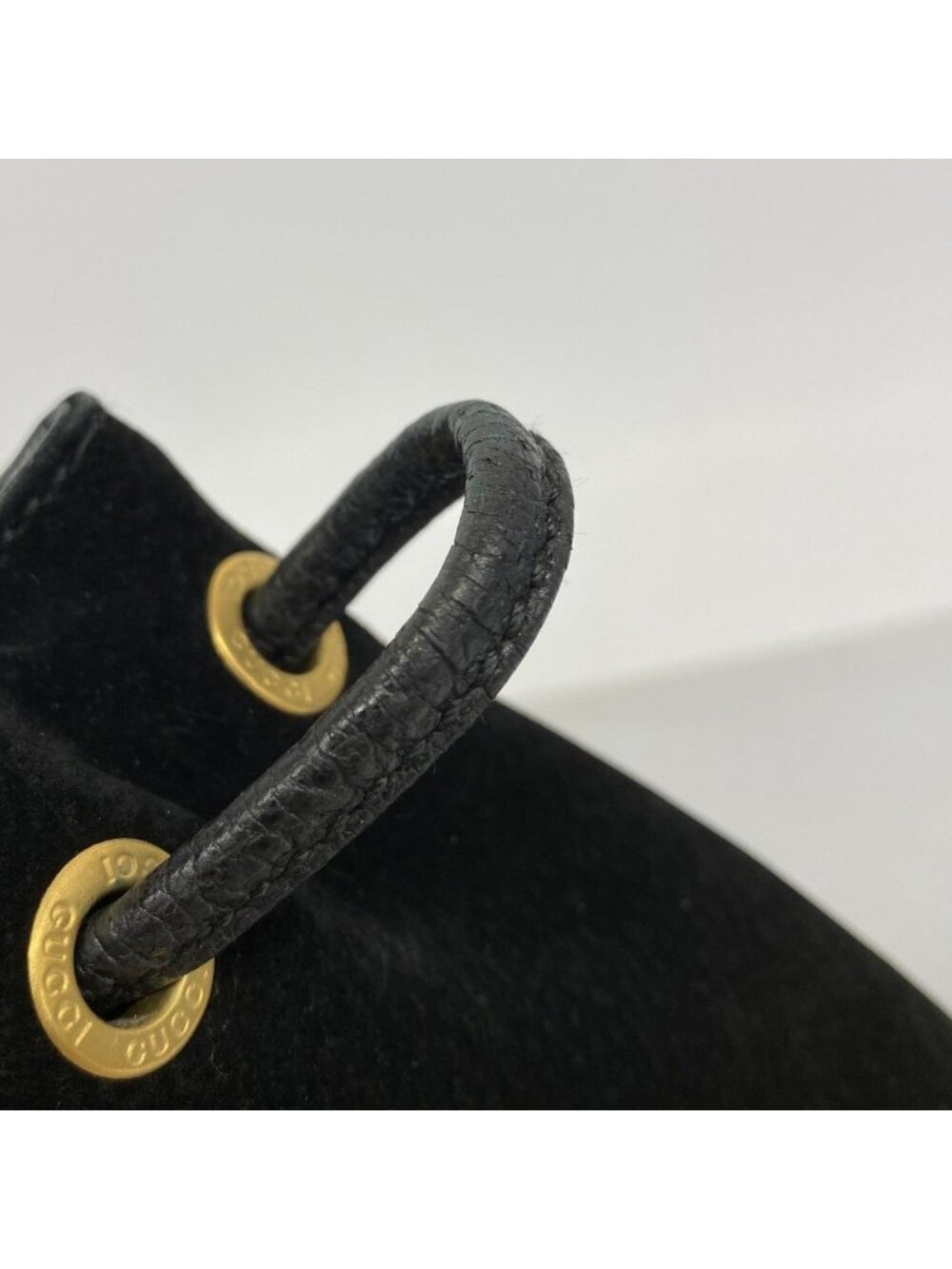 Gucci Backpack Suede Black Gold - Picture 9 of 10